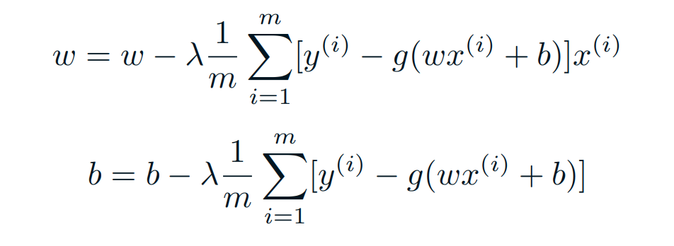 Gradient descent update